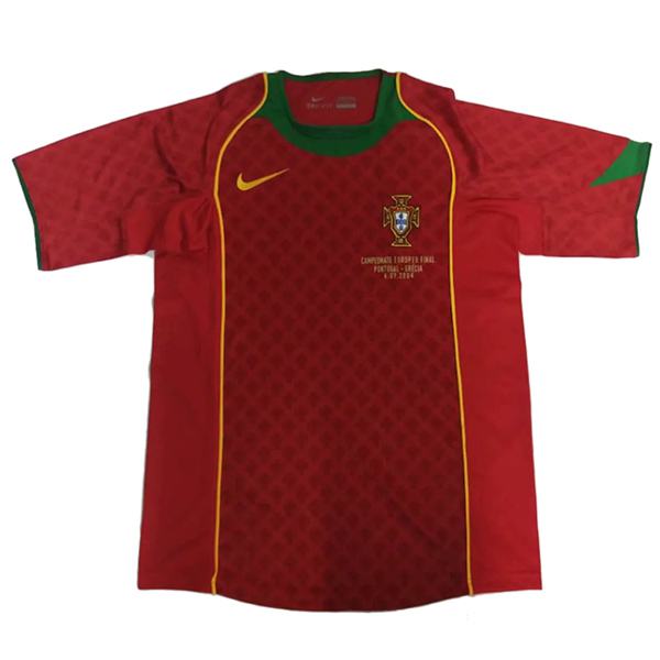 Portugal home retro soccer jersey maillot match men's 1st sportwear football shirt 2004
